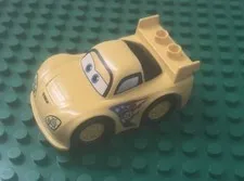 Lego Duplo - Yellow Jeff Gorvette Pixar Race Car Figure Piece
