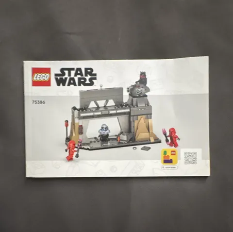 LEGO Star Wars 75386 Paz Vizsla & Moff Gideon Battle Manual Booklet