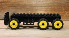 LEGO Black Vehicle, Base w Yellow Wheels Tires & Grille 30642 30632 6248 3483