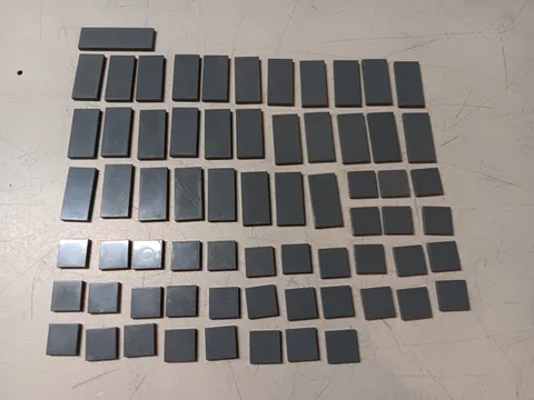 LEGO LOT 66 DARK BLUISH GRAY SMOOTH TILES 2X2 2X3 2X4