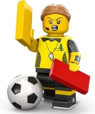 LEGO Series 24 SOCCER REFEREE minifigure w/stand & checklist