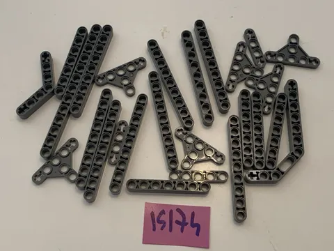 Lego Parts Lot Dark Grey Technic Hole Bricks