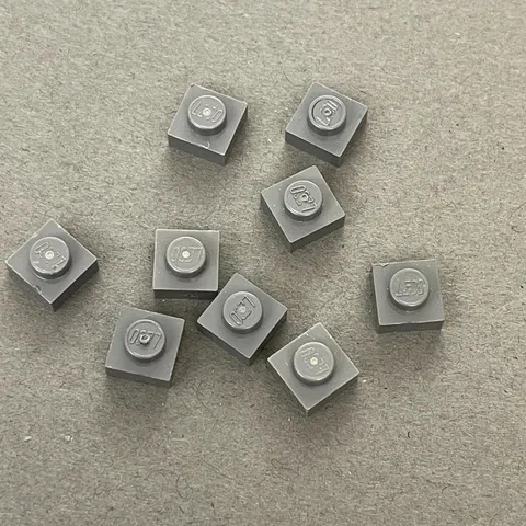 Lego 3024 Dark Gray Replacement Parts Pieces Lot of 9
