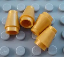 New LEGO Castle Creator Modular Lot of 4 Pearl Gold 1x1 Cone Brick Pieces