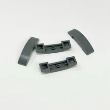 93273 LEGO Parts Slope Curved 4x1 Double No Studs DARK BLUISH GRAY (4)