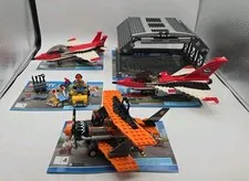 LEGO CITY AIR SHOW #60103 - 3 planes & hangar 100% complete build With Manuals 