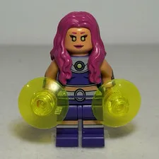 LEGO Starfire Minifigure Purple Outfit Pink Hair w/ accessories New!