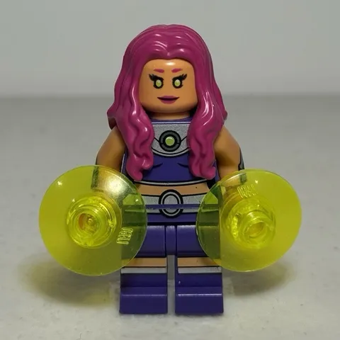 LEGO Starfire Minifigure Purple Outfit Pink Hair w/ accessories New!