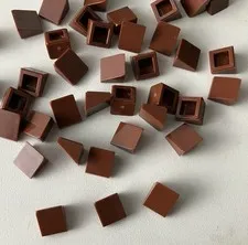 Lego 100 NEW Pieces Roof Tile Cheese Slope Wedge 1x1x2/3 REDDISH BROWN (54200)