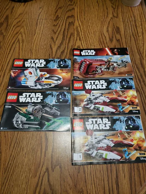 Lego Star Wars Lot Of 5 Instruction Manuals 75099, 75168, 75170, 75182 - Q2 VGC 