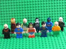 Lot Marvel DC Super Heroes LEGO Minifigs Iron Man Superman Nightwing Sandman CR6