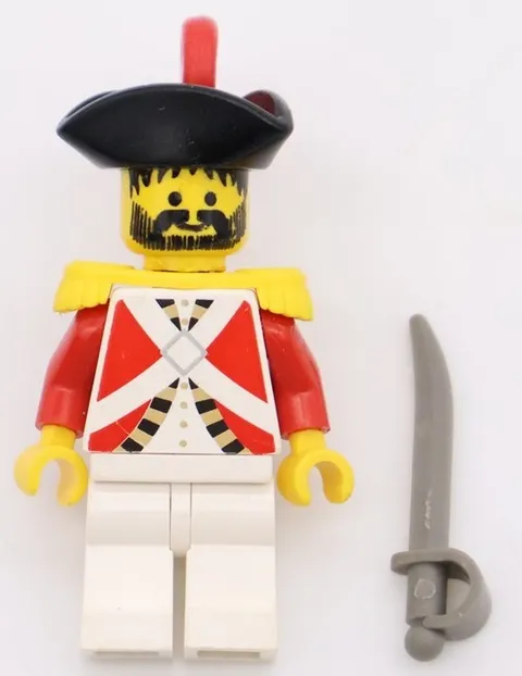 LEGO Pirates - Imperial Guard Officer Minifigure - with sword + hat + feather