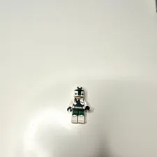 LEGO White Armor Trooper Minifigure with Helmet, Green Markings