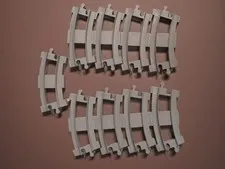 LEGO Duplo Curved Pieces Gray Train Track Set 9-pack