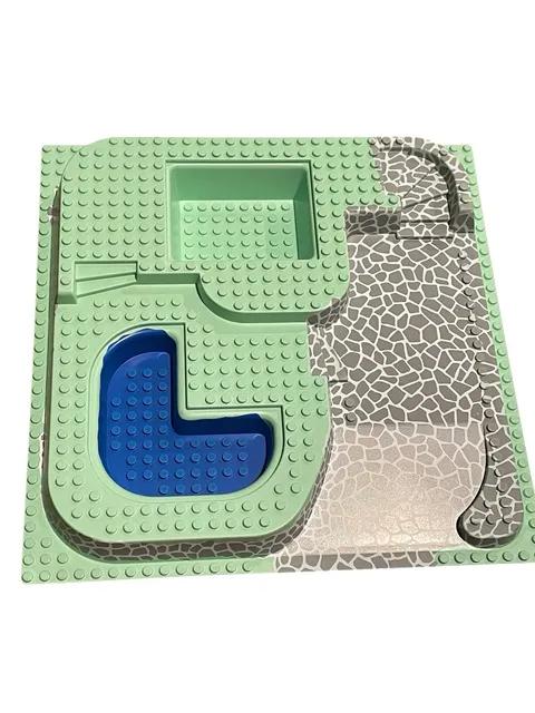 LEGO Baseplate 32X32 Paradise 6416 Pool Base Plate Cobble Road Pattern 6092