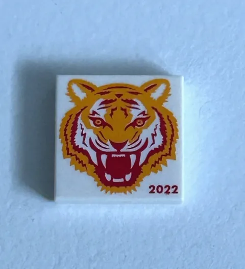 LEGO Part 3068 2x2 Tile New Year of the Tiger Orange 2022