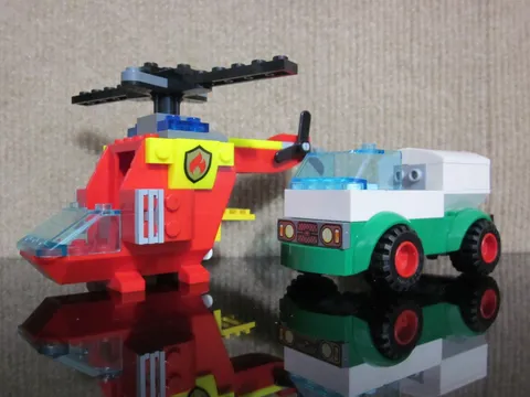 Lego City Fire Helicopter 60318 Lego Central Airport Fuel Truck 60261 Incomplete