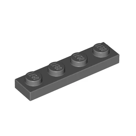 LEGO Briques Pièces 20x Foncé Gris Pierre 1x4 Clouté Plate Carreau - 4211001
