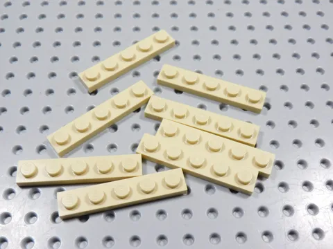 LEGO Lot of 8 Tan 1x5 Plates BD