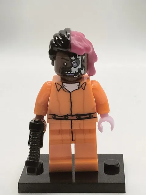 DC Superheroes Two-Face (Prison Jumpsuit) Custom Lego Minifigure Batman 70912