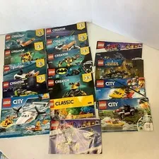 Lot of 16 Lego Manuals Various Creator City Classic Super Heroes