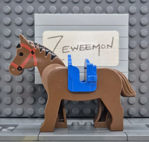 Horse Brown Medieval Fantasy Castle Cowboy Lego figure minifigure minifig