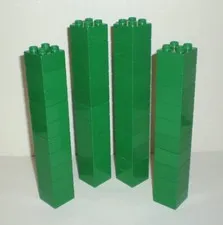 Lego DUPLO Lot of 42 Pieces - Green 2x2 Building Blocks Bricks