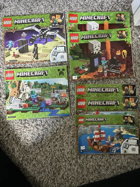 LEGO Minecraft Instruction Manual Booklets Lot 21151 21143 21152 21123