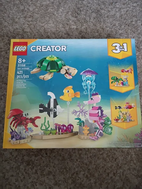 LEGO Creator Sea Animals 31158 3 in 1 Complete Set 421 pcs Age 8+ Box
