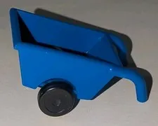 Lego Duplo Blue Wheelbarrow W/ Black Wheels Minifigure Accessory Piece Part 2292