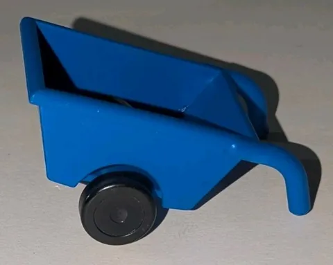 Lego Duplo Blue Wheelbarrow W/ Black Wheels Minifigure Accessory Piece Part 2292