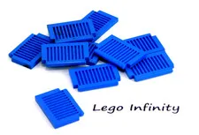 10 LEGO Blue Vintage Window Pane 1 x 2 x 2 Small Shutter (3582) - 10 Pieces