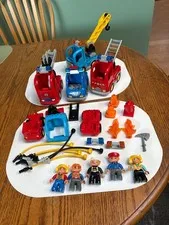 Lego Duplo - Fire Trucks Police Car Tow truck Mini Figures Hoses Ladders Flames