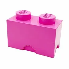 Lego Room Copenhagen Pink  1 x 2 Stackable Storage Brick 9.75" x 7.25" x 4.75"
