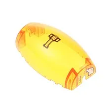 1x LEGO Cockpit 10x6x3 Curved Translucent Orange Control Panel Space 50986pb006