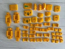 LEGO BRIGHT LIGHT ORANGE LOT 49 PCS VEHICLE MUDGUARD HOOD BASE VARIETY