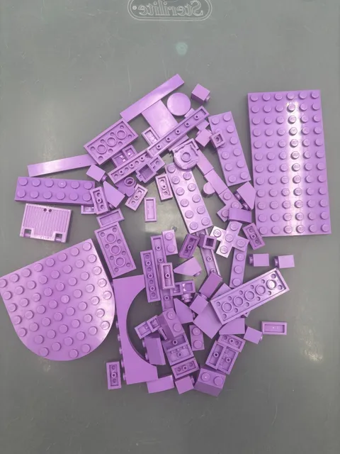 2 oz. Mixed Mid Lavender Legos - standard blocks and unique pieces