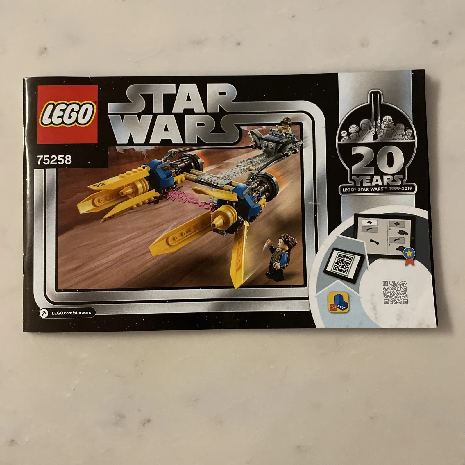 Lego Star Wars 20 Years 1999-2019 Manual Only