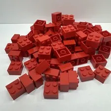 LEGO® Red Brick 2x2 Lot Of 100 Bricks