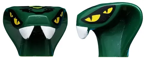 LEGO® Part 98150pb01 - Minifigure, Head, Modified Snake 4 Yellow Eyes (Spitta)