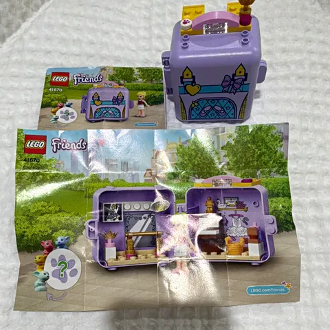 LEGO Friends 41670 Stephanie's Ballet Cube Complete Set Case Instructions 60pc