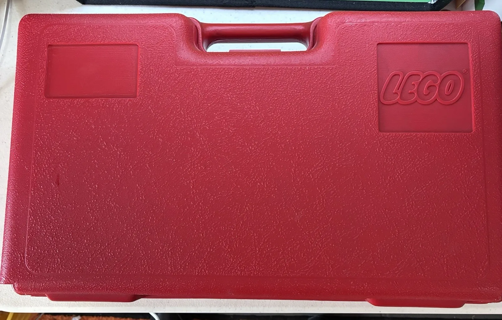Vintage LEGO Storage Case 80's Carrying Case Box Bin 17x10x5 Large Red USA