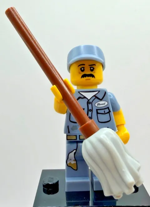 LEGO (71011) CMF Series 15 Janitor Minifigure col15-9 Complete New Mop Uniform