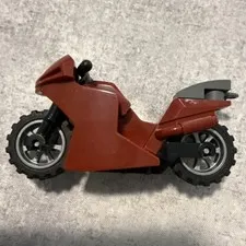 LEGO DARK RED MOTORCYCLE minfigure BIKE