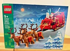 LEGO Santa's Sleigh (40499) 4 Reindeer Filled with Toys New Sealed Box