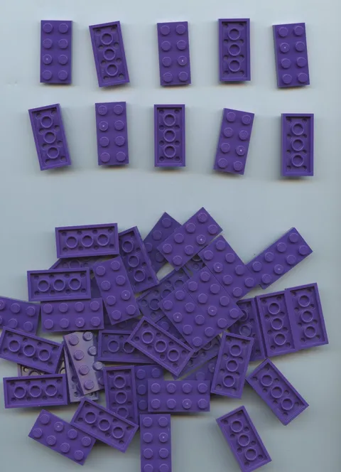 LEGO x 50 Dark Purple Plate 2 x 4 bulk lot 3020