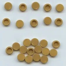 LEGO x 25 Pearl Gold Tile, Round 1 x 1 NEW bulk lot