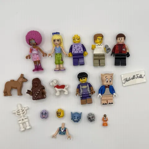 Lego Characters Mini Figures Lot Parts Porky Pig Star Wars Dogs