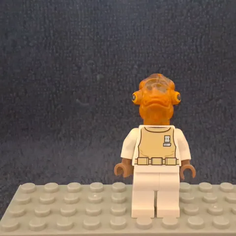 LEGO Minifigure White Outfit with Belt Print & Trans-Orange Head