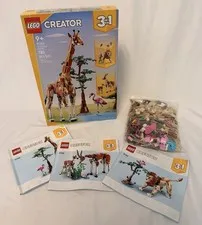 LEGO Creator 3-in-1 Wild Safari Animals 31150 780pcs Open Box All 3 Manuals